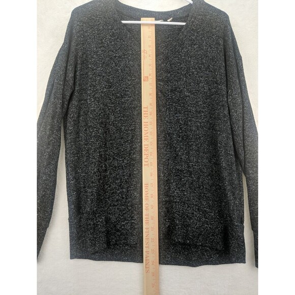 Soft Surroundings 3DV99 Marabella Lounge Sweater Charcoal V neck Sz PM - Picture 3 of 7